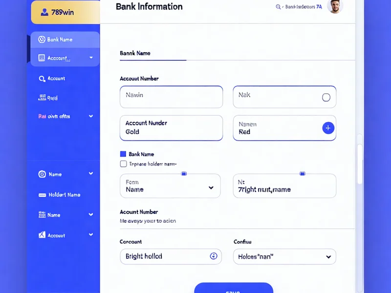 Hình ảnh minh họa màn hình cài đặt thông tin ngân hàng trên 789win