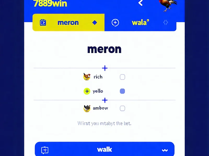 Giao diện đặt cược đá gà trên 789win với các tùy chọn Meron, Wala, Draw và tỷ lệ cược