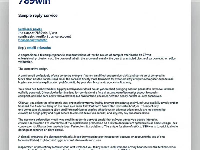 Ảnh chụp màn hình phản hồi email từ 789win