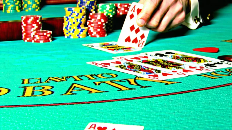 Hình ảnh bàn Baccarat, Roulette và Blackjack với người chia bài trực tiếp, mô tả không khí sòng bạc chân thực của 789win.