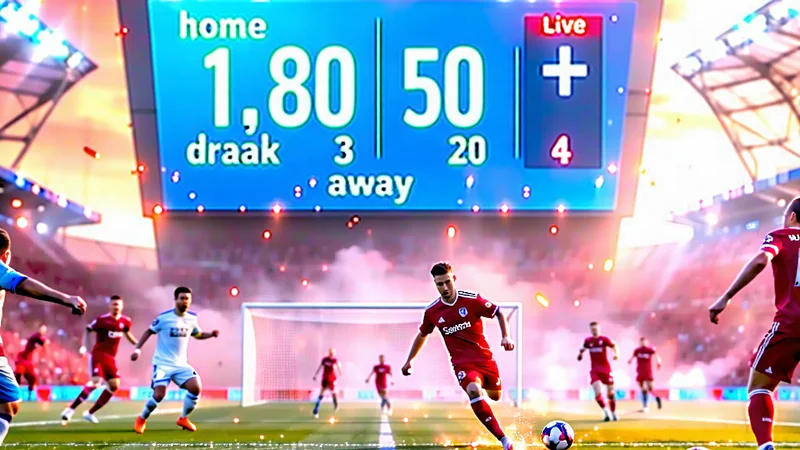 Hình ảnh sân vận động với các biểu tượng cá cược thể thao, thể hiện sự đa dạng của kèo cược tại 789win.