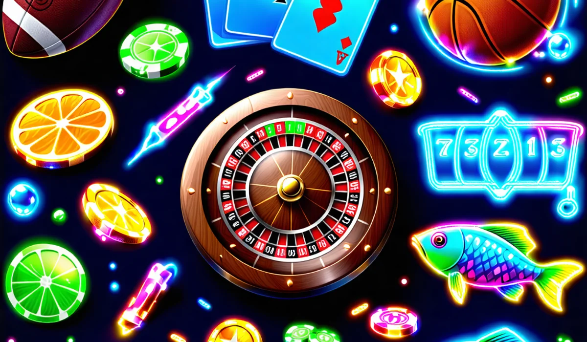 Hình ảnh tổng hợp các trò chơi đa dạng tại 789win: thể thao, casino, slot, bắn cá