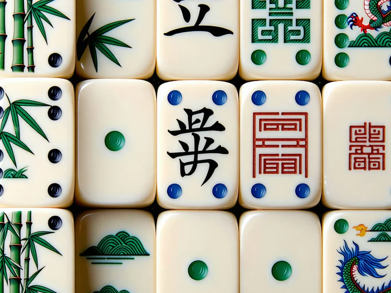 Bộ quân bài Mạt chược đầy đủ với các loại Sách, Vạn, Văn, Gió, Rồng