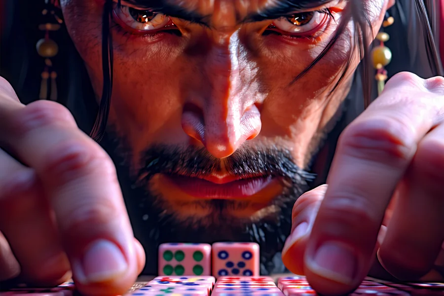 Hình ảnh một người chơi Mạt chược đang tập trung, minh họa các mẹo chơi hiệu quả