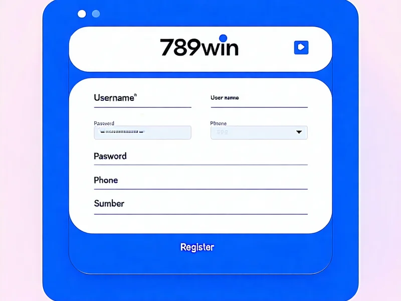 Minh họa biểu mẫu đăng ký tài khoản 789win