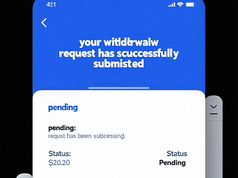 Màn hình xác nhận giao dịch rút tiền thành công trên 789win