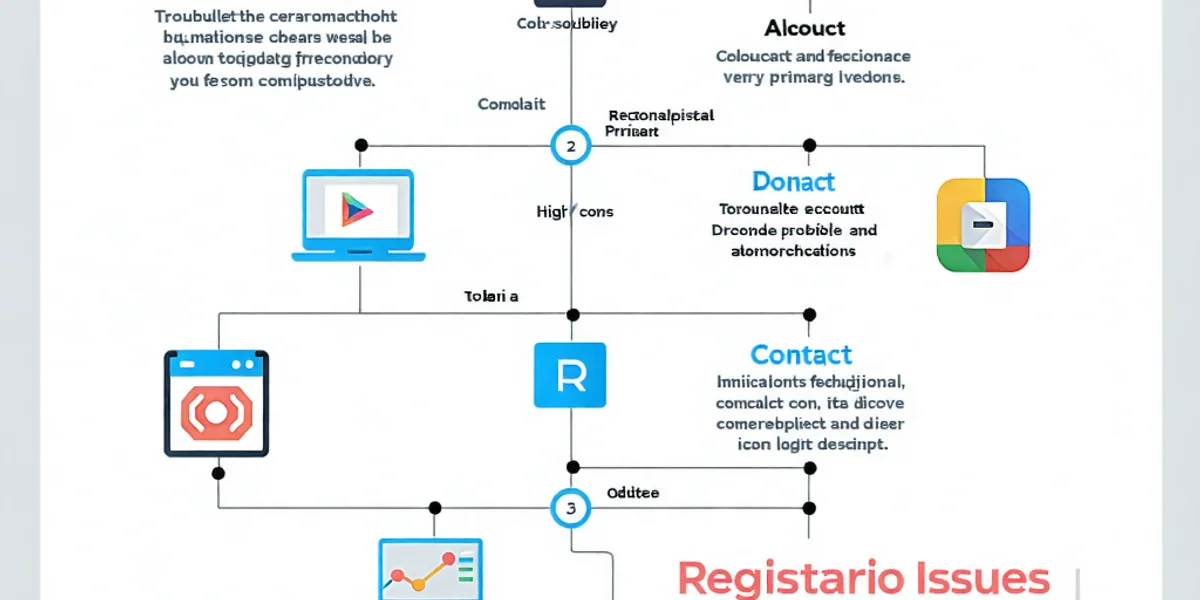 Hình ảnh các bước khắc phục sự cố đăng ký 789win, minh họa bằng biểu đồ dòng chảy.