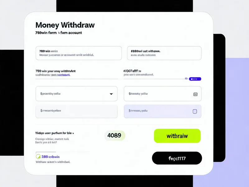 Giao diện biểu mẫu rút tiền 789win với các trường nhập số tiền, chọn ngân hàng, và mật khẩu giao dịch